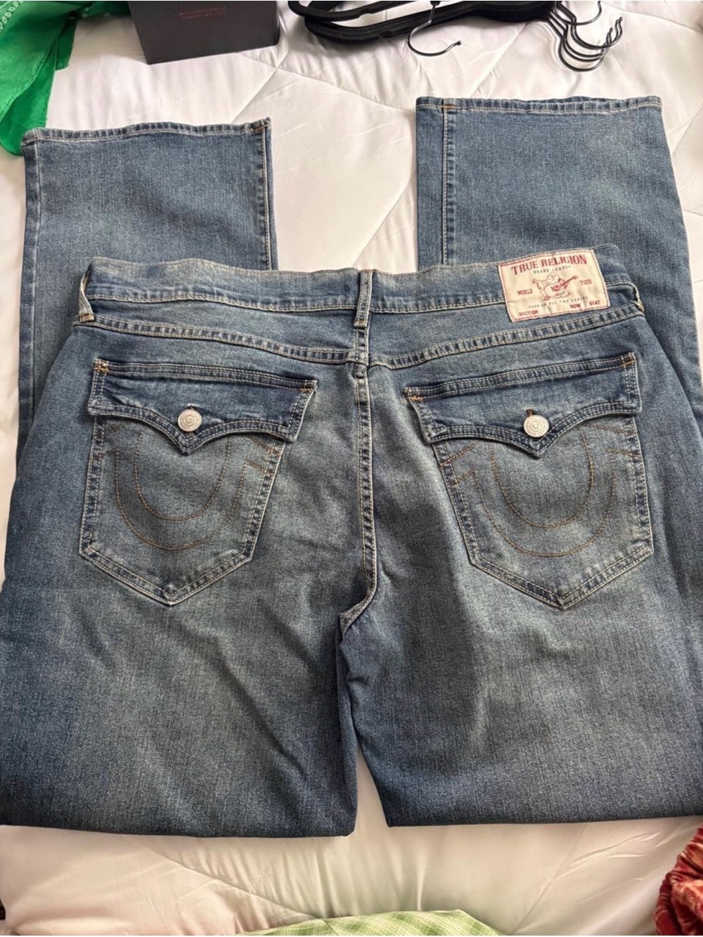 True Religion Men's Light Blue Bootcut Jeans